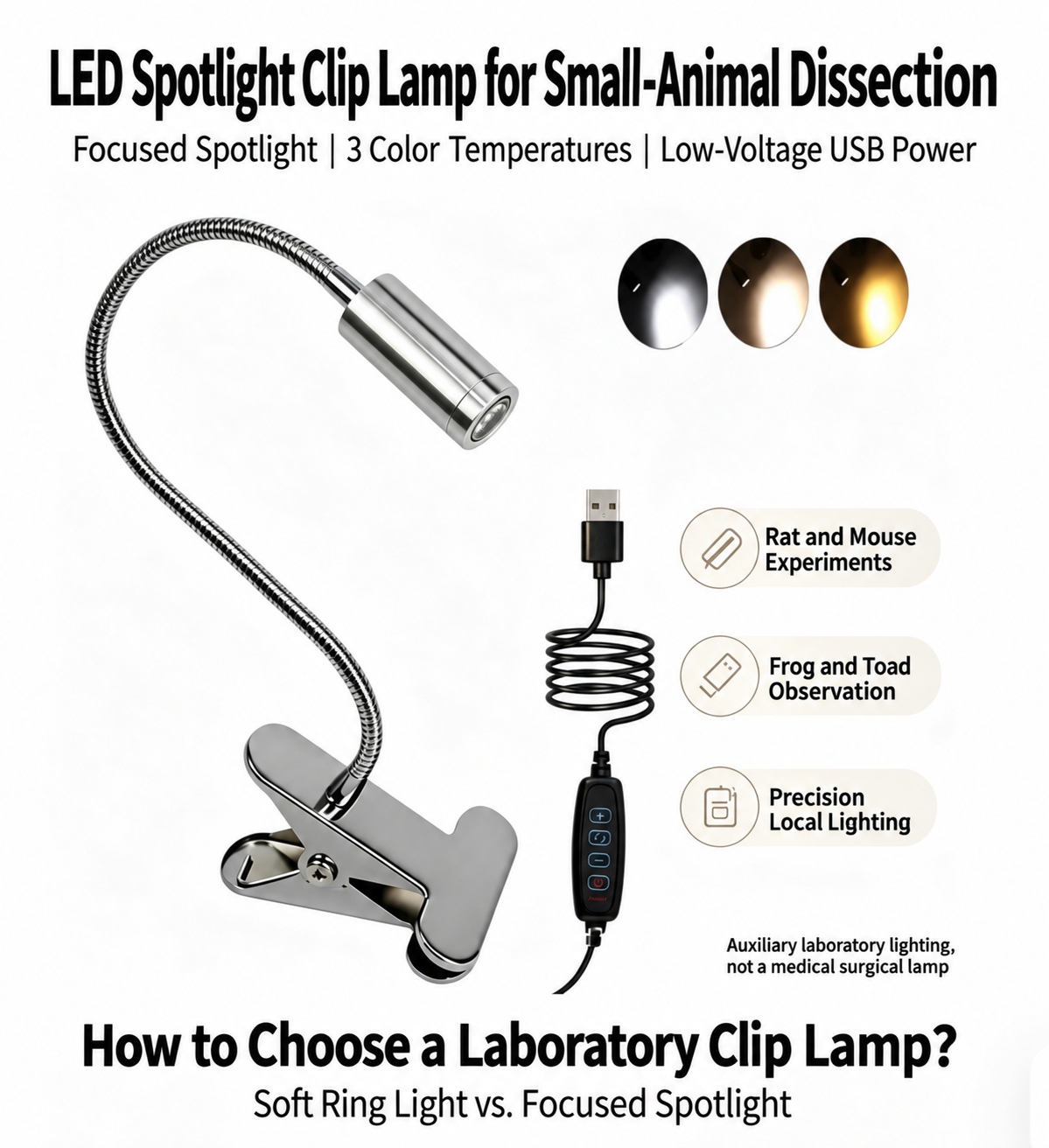 Laboratory Small-Animal Surgical Lamp image 3