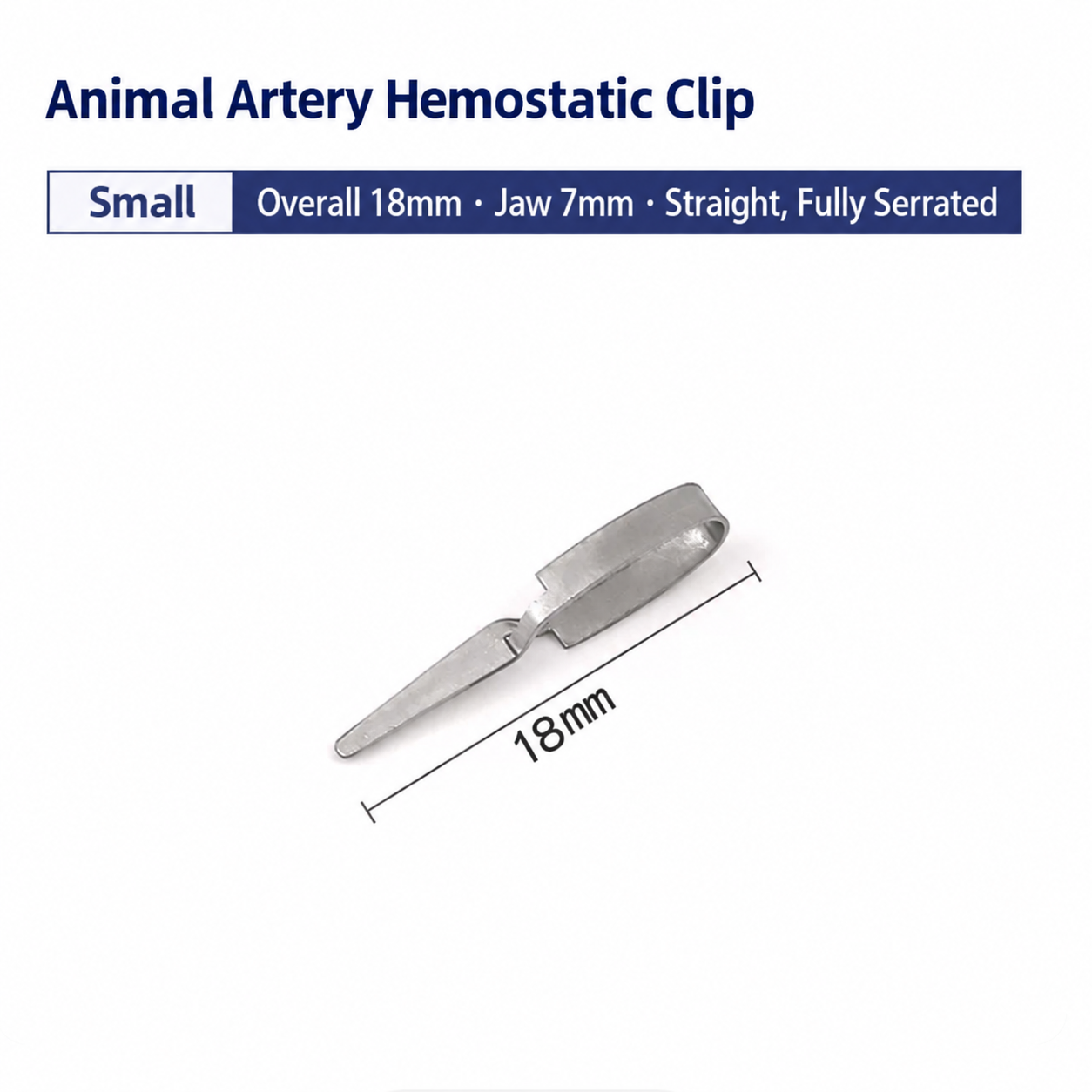Small Vascular Clamp — 10 × 18 mm
