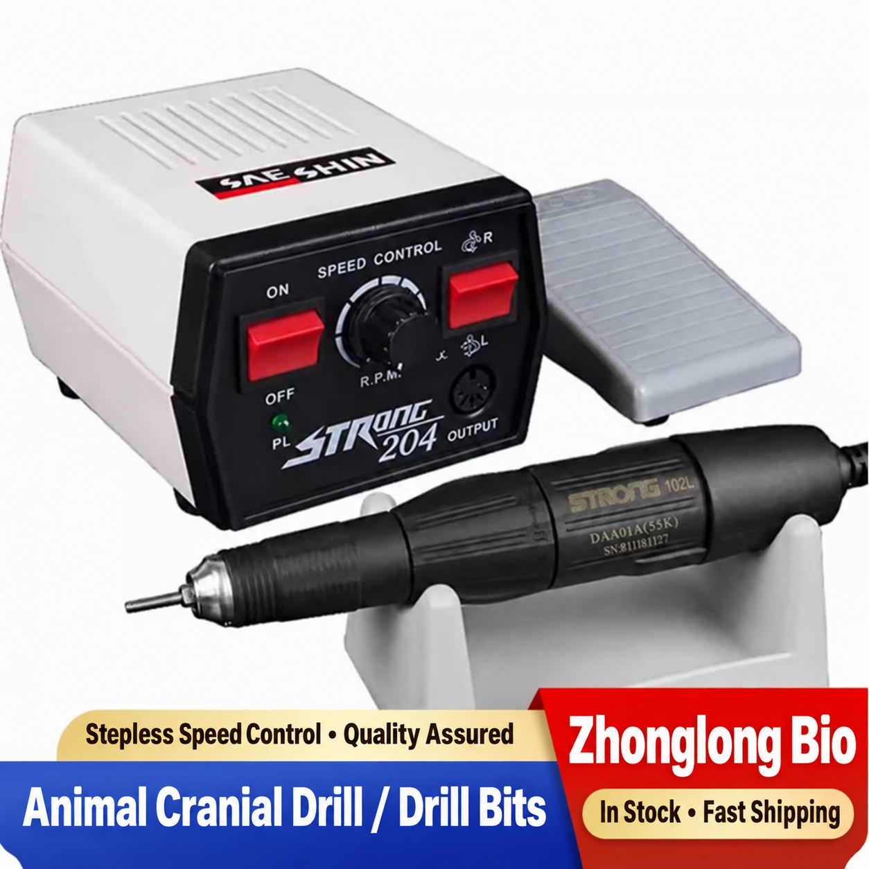 Electric Cranial Drill for Rats and Small Animals