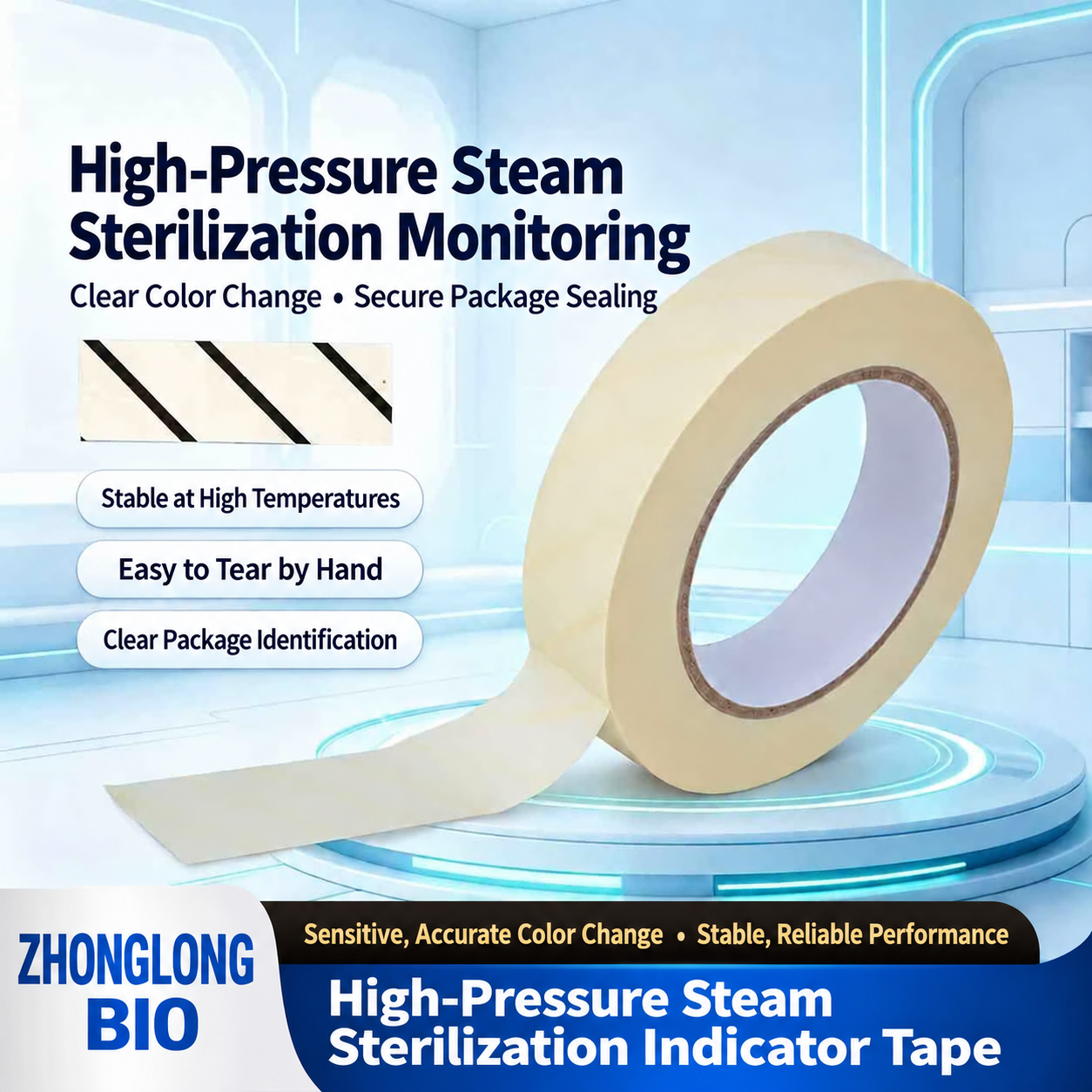 Steam Sterilization Indicator Tape