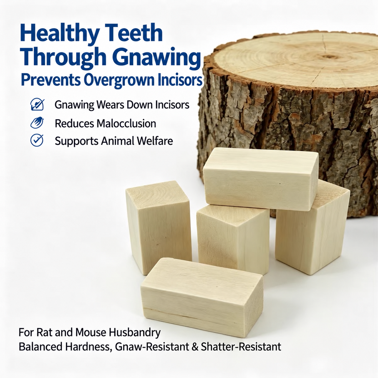 Poplar Gnawing Blocks for Laboratory Rats and Mice image 3